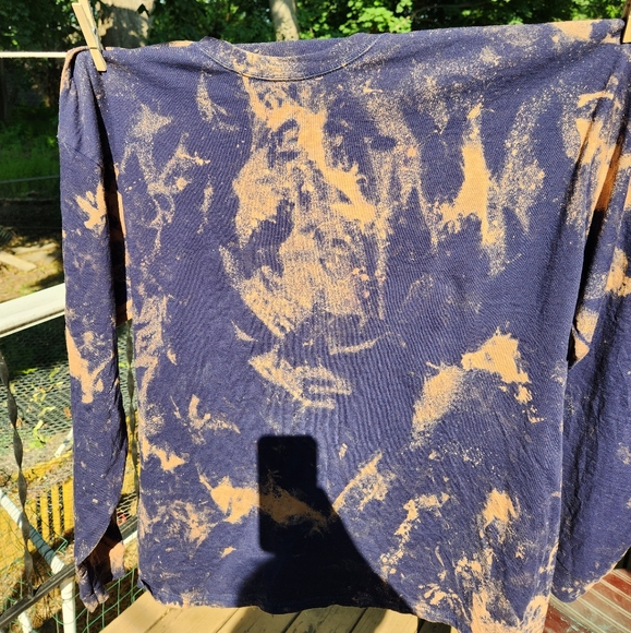 Custom Bleach Reverse Tie Dye Long Sleeve Shirt - Picture 2 of 6